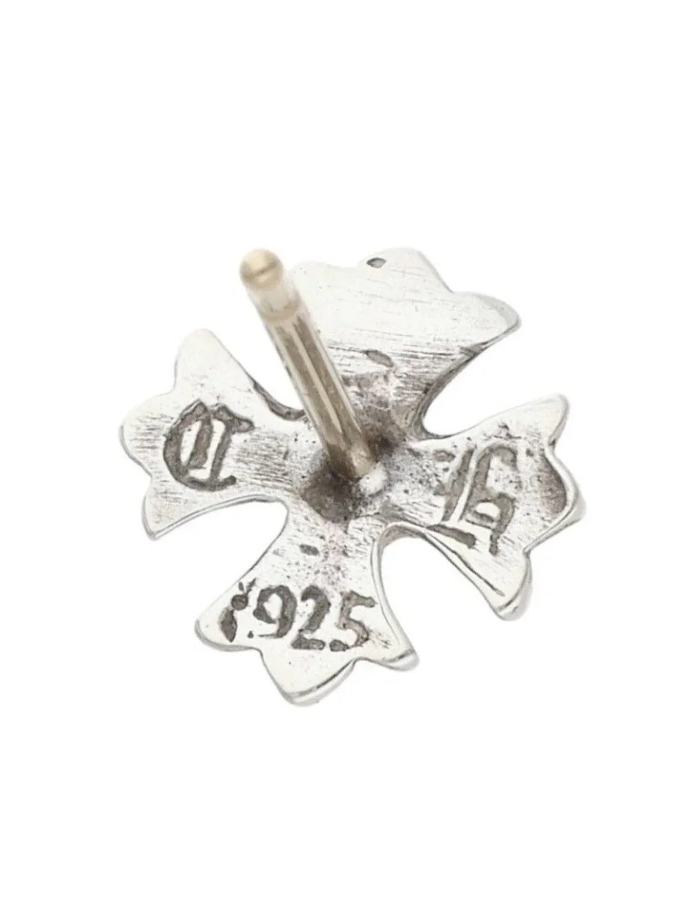 Chrome Hearts No2 CH Pls CH Plus Stud Silver Earrings
